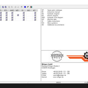 Wirtgen Widos Spare Parts Catalogs – 2013.01